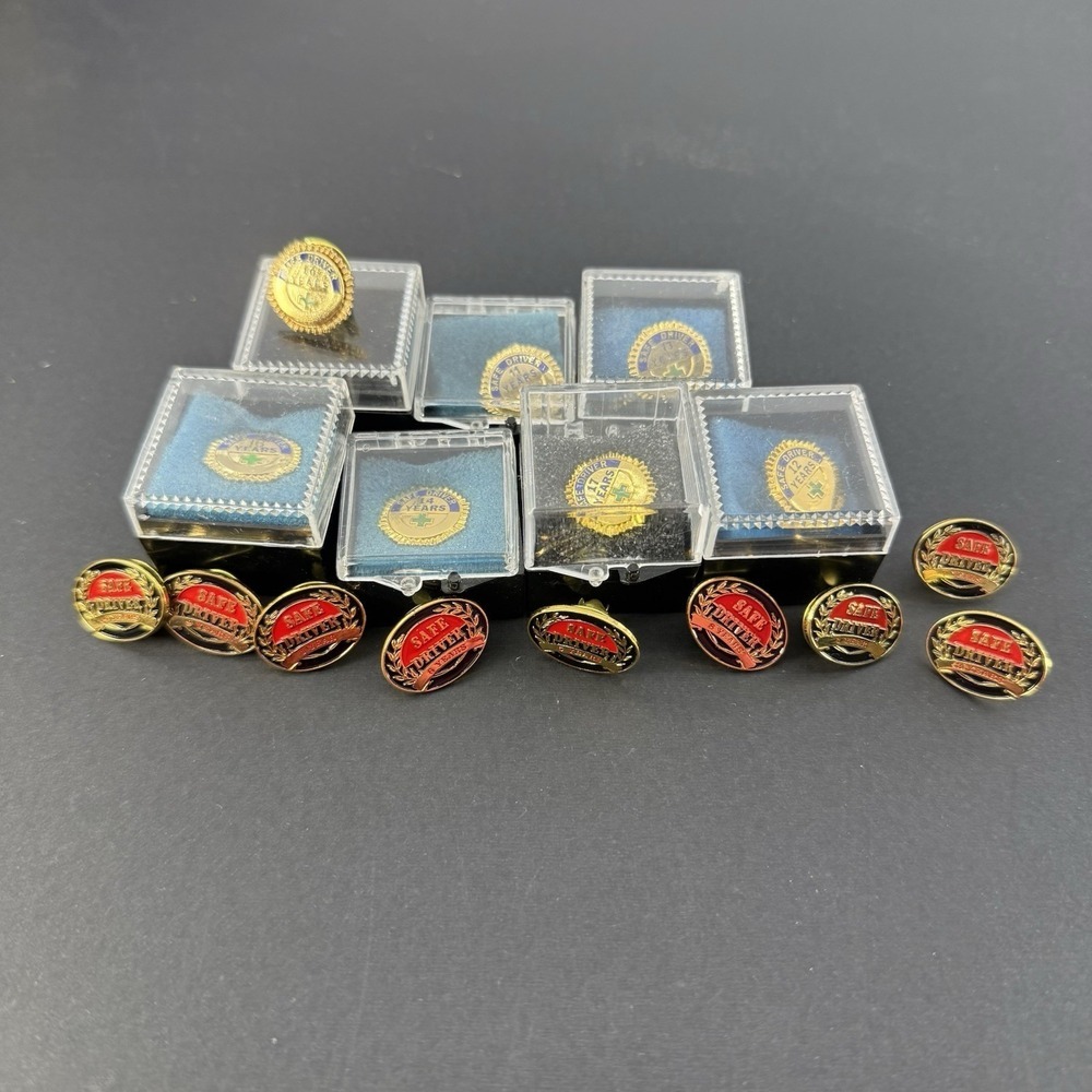 VTG Lot of 16 National Safety Council Safe Driver Award Pins